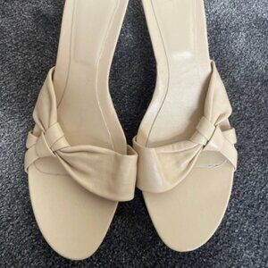 Wallis cream kitten heal slip on sandals for wedding or celebration